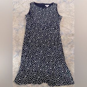 cjbanks navy blue and white polka dot dress